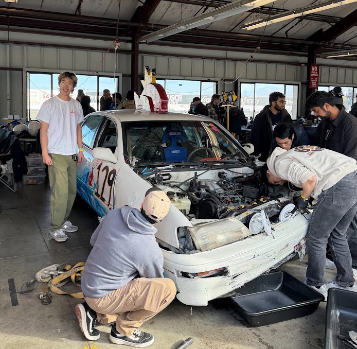 Fixing up the car in season 3 - in high spirits